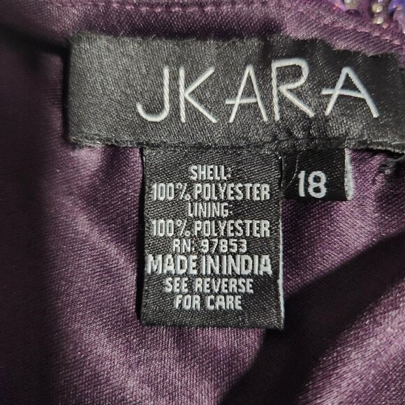 J Kara Womens Petite 3/4 Sleeve Beaded Formal Dress Sz 18 - Picture 9 of 9